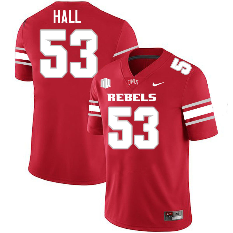 #53 Cory Hall UNLV Rebels College Football Jersey Stitched-Scarlet